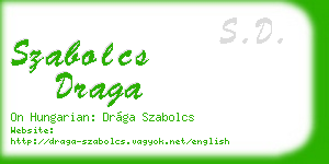 szabolcs draga business card